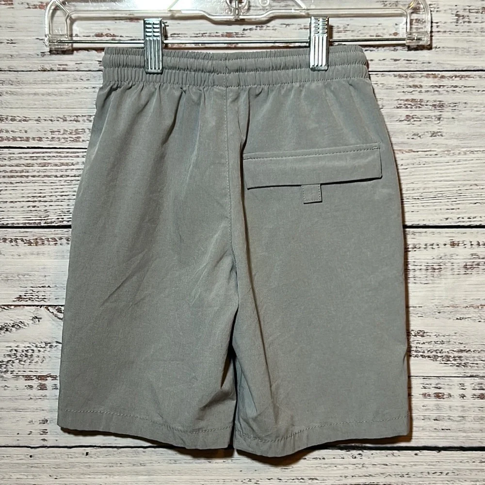 First Wave Pull-On Crosshatch Synthetic Shorts Gray 8 Big Boys
